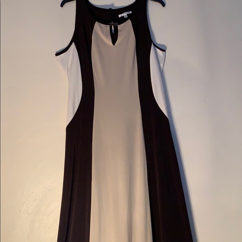 Tan/Brown/Ivory Maxi Dress